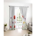 thumbnail image 3 of Spring Floral Blackout Curtains for Bedroom/Living Room, Thermal Insulated Kitchen Curtains, Pastoral Vintage Summer Botanical Grommet Darkening Window Treatment Drapes 52"x63"x2, 3 of 8