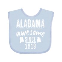 Inktastic Alabama Awesome Since 1819 Boys or Girls Baby Bib