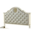 thumbnail image 6 of Jasmine Queen 4 Pc Unique LED Vanity Bedroom Set made with Wood in Beige, 6 of 18