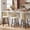 Beige-PU Leather, variant on Firmoz Swivel Bar Stool, Faux Leather 24.5" Counter Height Chairs with Back, Industrial Metal Footrest for Kitchen Island, Black
