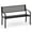 Black, variant on Costway 50" Outdoor Garden Bench with Geometric Lattice Backrest Armrests and Slatted Seat Black