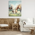 thumbnail image 3 of Stupell Industries Horses Grazing Together Animals & Insects Painting Gallery Wrapped Canvas Art Print Wall Art, 36 x 48, 3 of 8