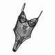 thumbnail image 4 of Lencería de mujer, mini body de una pieza, babydoll de encaje, ropa de dormir S negro, 4 of 9