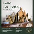thumbnail image 4 of Juego de herramientas de bar Barillio Pro Edition de 32 piezas, dorado, acero inoxidable, 4 of 6