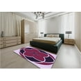 thumbnail image 4 of Ahgly Company Indoor Square Patterned Purple Dragon Purple Area Rugs, 3' Square, 4 of 6