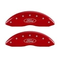 thumbnail image 2 of MGP Front set 2 Caliper Covers Engraved Front Oval logo/Ford Red finish silver ch Fits select: 2011 FORD RANGER SUPER CAB, 2 of 4