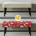 thumbnail image 6 of Yuyamidu Santa Claus Dining Room Bench Covers Washable Removable Bench Slipcover with Elastic Edge Easy to Install Furniture Protector Gift for Holiday, 6 of 8