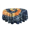 thumbnail image 5 of Colorful Tie Dye Pattern Round Tablecloth 60"x60",Wrinkle Wipeable Table Cloth for Kitchen Dining Room Picnic Patio Party, 5 of 6
