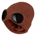 thumbnail image 2 of Beanie with Goggle Knitted Ski Hat Boggle Fall Outfits for Man & Women, 2 of 6