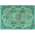 thumbnail image 1 of Ahgly Company Indoor Rectangle Persian Turquoise Blue Traditional Area Rugs, 5' x 8', 1 of 4