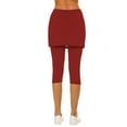 thumbnail image 5 of Kvture High Waisted Workout Leggings with Pockets for Women Tummy Control Yoga Pants Capri Running Soft Stretchy Gym Tights Red M, 5 of 7