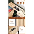 thumbnail image 5 of Nightstand Set of 2 with Fabric Drawers, Fluted Nightstand with Charging Station, Oak Night Stand Set of 2, Bed Side Table with Fabric Drawers, End Table for Bedroom with Charging Station, 5 of 5