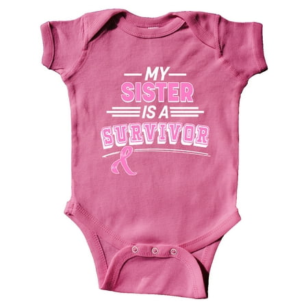 

Inktastic My Sister is a Survivor Breast Cancer Awareness Gift Baby Boy or Baby Girl Bodysuit