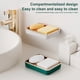 thumbnail image 5 of Yuarrent Soporte de esponja para colgar en el baño, de almacenamiento, de drenaje, bandeja de secado Juegos de accesorios de baño Gris oscuro Yuarrent HA063509-02, 5 of 6