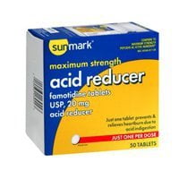 Sunmark Maximum Strength Acid Reducer Tablets, 20 mg, 50 Count