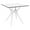 White, variant on Compamia Ibiza 31" Square Patio Dining Table in Dark Gray