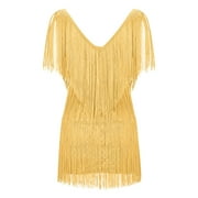 EGNMCR Women' 1920s Flapper Dresses Tassels Straps Dress Cocktail Party Fringed Costume Flapper Dresses - Summer