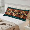 thumbnail image 4 of Turquoise Red Body Pillow Covers 20"x54", Southwest American Native Abstract Pattern Soft Brushed Microfiber Breathable Throw Pillow Covers, Pillowcase with Zipper for Couch Sofa Bedroom Living Room, 4 of 9