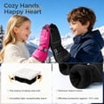 thumbnail image 3 of ThxToms Kids Warm Gloves Winter Waterproof Snow Gloves for Outdoor Sports, Toddler Bulky Ski Gloves for Boys Girls,Black,M, 3 of 8