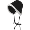 thumbnail image 6 of CoCopeaunts Bucket Hats for Women Autumn Winter Cold Proof Fashion Versatile Basin Cap with Plush Brim and Adjustable Chin Strap, 6 of 8