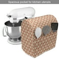 thumbnail image 2 of Orange Stand Mixer Cover, Groovy Soft Toned Vintage Geometric Triangles Skewed Squares Tile, Kitchen Appliance Organizer Bag Cover with Pockets, 5 Quarts, Pale Orange Ivory, by Ambesonne, 2 of 4