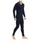 thumbnail image 1 of Conjuntos de ropa interior térmica para hombre, sólidos, finos, cuello redondo, mangas largas, ropa interior y pantalones abrigados, trajes para hombre, camisetas y pantalones de algodón., 1 of 6