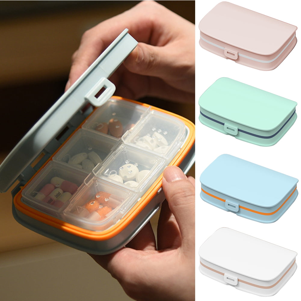 Walbest 1Pc 3 Compartments Travel Pill Organizer Moisture Proof  Eco-friendly PP Small Pill Box, for Pocket Purse Daily Pill Case Portable  Medicine Vitamin Holder Container 