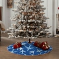 thumbnail image 6 of Kll Airplanes In The Sky Christmas Tree Skirt 48",Party Decorations Farmhouse For Christmas Decorations Holiday Party, 6 of 8