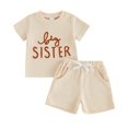 thumbnail image 5 of YOUYEDIAN Big Sister 2 Piece Sweatsuit Short Sleeve Crewneck T Shirt Top and Shorts Set, 5 of 5