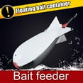 thumbnail image 1 of Alimentadores de cohetes de pesca de carpa herramienta de soporte de señuelo de cebo flotante (negro + blanco S) Tmvgtek  pescar, 1 of 9
