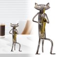 thumbnail image 1 of Too Arts A Playing Cat Metal Sculpture Statue Handwork Handicrafts 3 Funny Design, 1 of 9