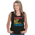 thumbnail image 4 of Worth The Wait But Always Late Ombre Tank Top T Shirts Men Women Brisco Brands S, 4 of 5