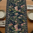 thumbnail image 5 of Table Runners 72 Inches Long Dress Scarves, Black Flowers Farmhouse Kitchen/Dining Table Runner, Coffee Tablerunners, Spring Floral Elegant Pastoral Vintage 14x72 Inch, 5 of 9