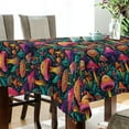 thumbnail image 3 of JSTEL Neon Mushroom Table Cloth Rectangle 60 x 120 Inch Tablecloth Anti Wrinkle Table Cover for Dining Kitchen Parties, 3 of 6