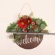 thumbnail image 3 of Puerta de girasol rojo colgante flor de imitación eucalipto Globulus decoración del hogar de otoño de Acción de Gracias, 3 of 5