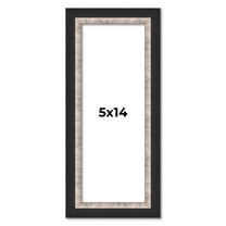 5x14 IN Frame Silver Real Wood Picture Frame Width 1.25 Inches | Interior Frame Depth 0.75 Inches |