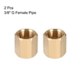 thumbnail image 3 of Uxcell Brass Pipe Fitting 3/8" G Female Brass Hex Rod Pipe Fitting Coupling 2 Count, 3 of 5