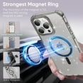 thumbnail image 3 of ELEHOLD Case for iPhone 15, Clear Glitter Anti-Yellow Anti-Scratch Hard PC Magnetic Phone Case Compatible MagSafe Accessory,Black, 3 of 7