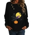 thumbnail image 4 of Hauts pour Femmes Décontractés Élégants 2023 Manches Longues Imprimé Col Rond Pull Blouse Costumes d'Halloween pour Femmes en Solde, 4 of 6