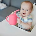 thumbnail image 3 of JLFNYA Silicone Baby Straw Cup for Baby,Spill Proof Toddler Transition Sippy Cup with Straw and Handles,Baby Straw Cup for 6 12 18 Months,First Training Cup,Water Drinking Cup for Toddlers, 3 of 5