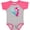 Heather and Hot Pink, variant on Inktastic Mermaid And Dolphin, Mermaid With Pink Hair Girls Baby Bodysuit