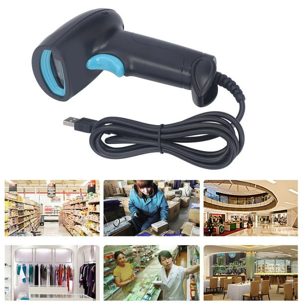 Lector De Códigos QR, Escáner De Códigos De Barras De Respuesta Rápida Con Agarre Cómodo Con Cable Para Inventario Para Almacén