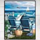 thumbnail image 3 of Hilo Algodón Ecológico Bordado 11CT 3 Hebras Impresión 40x50cm Sillón Junto Al Mar Kit Serie Paisaje Punto Cruz (SZX1212), 3 of 9