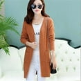thumbnail image 3 of Korean Fashion 2020 Autumn Knitting Cardigan Women Spring Sweater Sections And Long V-Neck Full Sleeve Wool Slim Tight Bottoming, 3 of 6