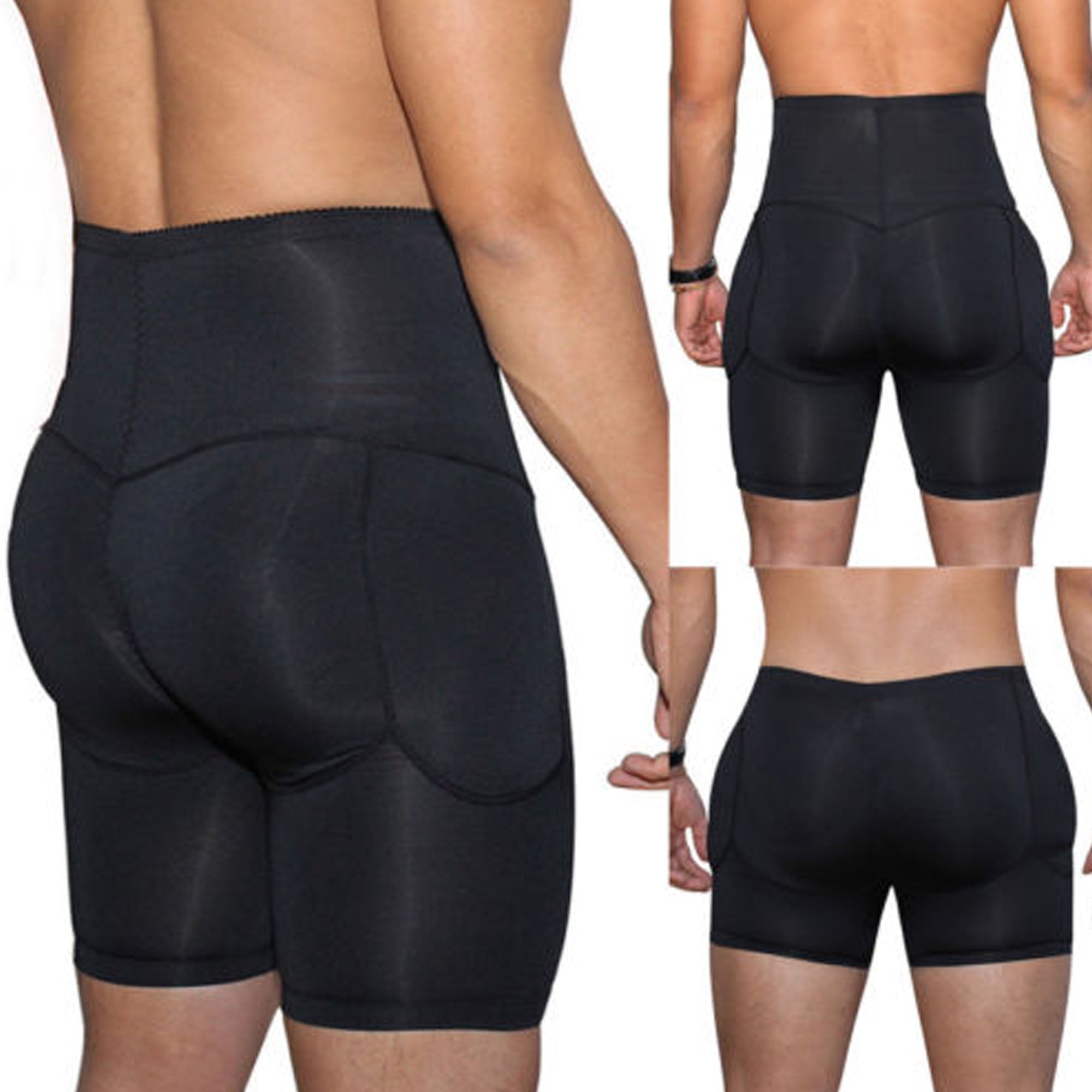 AmShibel Men Boxer Padded Butt Booster Enhancer Boyshort Flat Stomach  Shapewear Underwear - Walmart.com