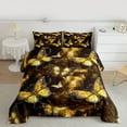 thumbnail image 3 of Feelyou Romantic Gold Butterfly Bedding Comforter Set, Glitter Stars Starry Sky Twin Comforter Sets, Dreamy Animal Reversible Bedding Set, Super Cozy Room Decor, 2pcs, 3 of 9