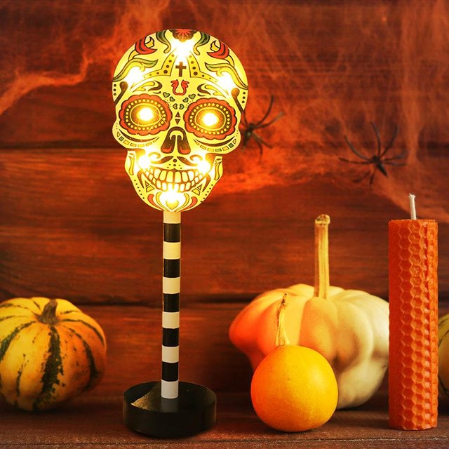 Pesadilla Antes De Navidad Decoraciones Ropa Cama Halloween, Lámpara Mesa De Calabaza Sala De Estar, Lámparas Noche De Escritorio Esqueleto Para La Luz Del Dormitorio, Fantasma De Linterna Hallow