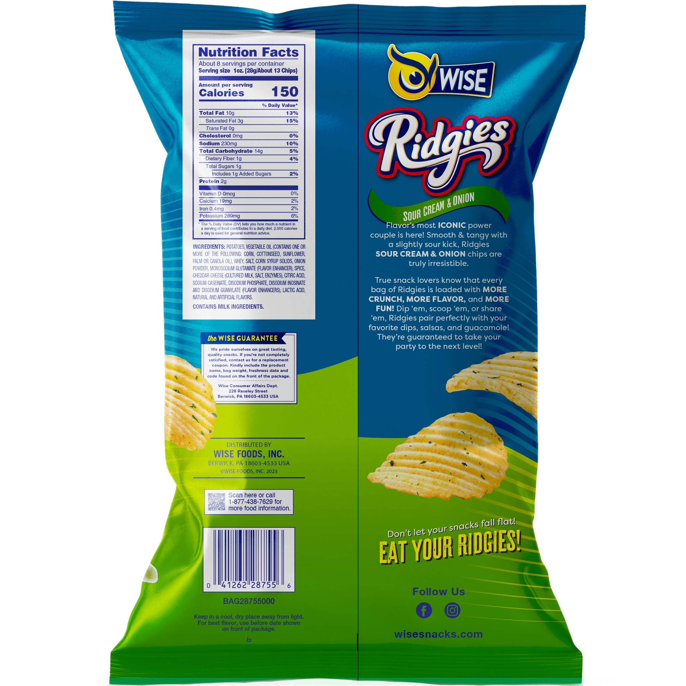Wise Sour Cream Onion Ridgies