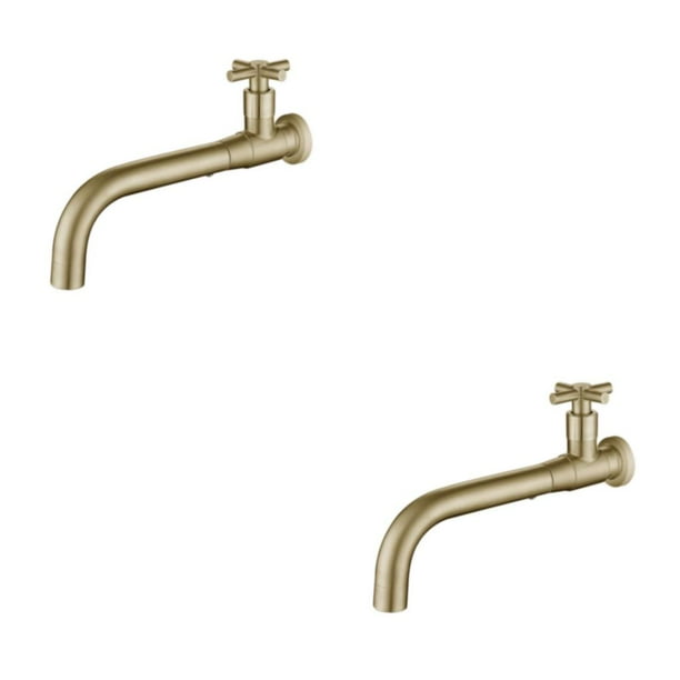 Moyic Grifo de fregadero de ajuste universal de metal Grifo de larga duración y respetuoso con el medio ambiente Solo Frío 03 Oro 03 oro 2Conjunto