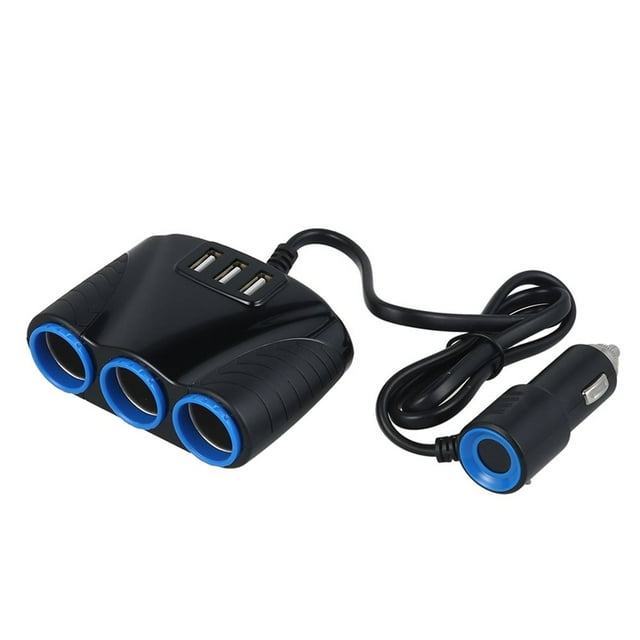 3 Way Cigarette Lighter Adapter 120W Car Cigarette Lighter Splitter USB Car Charger 12V/24V Outlet